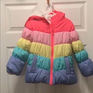 VGUC OshKosh Quilted Winter Coat, Little girl sz 5